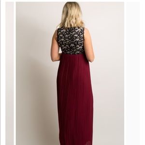 Pinkblush Dresses - Pinkblush Burgundy Pleated Chiffon Maxi Dress Pinkblush Dresses - Pinkblush Burgundy Pleated Chiffon Maxi Dress